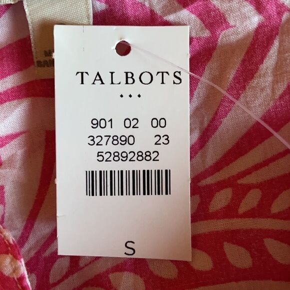 𝅺nwt Talbots Palm Print Tunic Top Blouse Women’s Size S - Picture 10 of 10